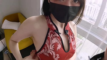 Kekasih Asia Berpayudara Besar Memakai Cheongsam Tiongkok Sampai Terpaksa Memancur Saat Ditiduri