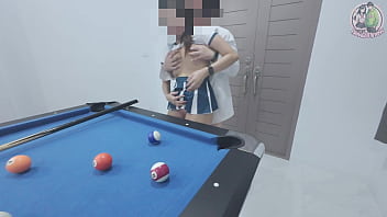 Gadis Thailand Naik Ke Meja Biliar… Lalu Diharduki Kencang! Suara Erangan Thai
