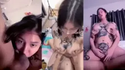 Gadis Remaja Seksi Bergambar Tinta Beraksi Ranjang