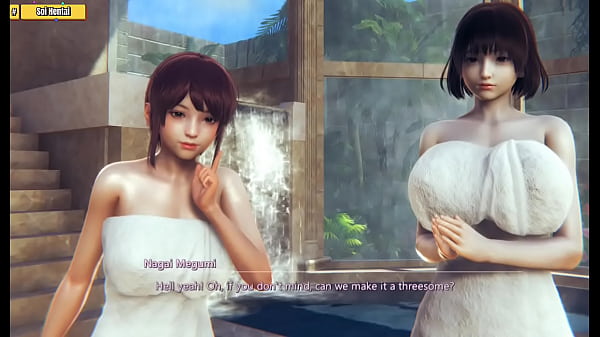 Trio Panas: Dua Cewek Seksi Menggoda Dalam Adegan 3d