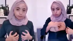 Hijab Nih, Nikmatin Banget Pas Toketnya Diremas-remas.
